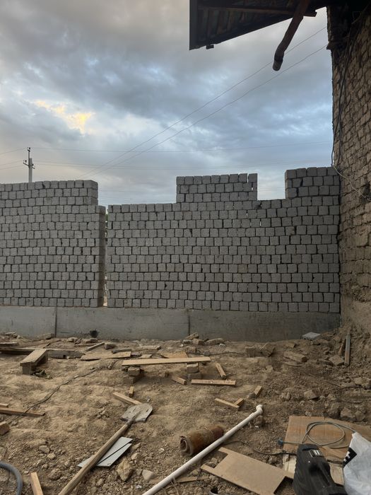 Шлакоблок териш Забор девор времанка куриш шлака блок гишт териш