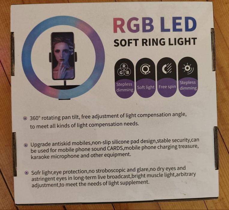 RGB led soft ring light (ринг лампа)