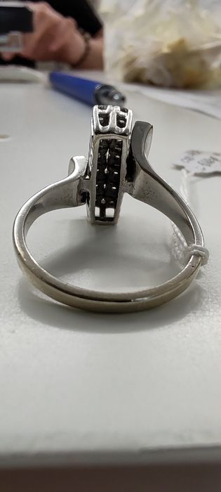 Inel damă cu diamante Aur 14k Gr 5,62 Ct 0,6 aprox M 55 cod unic 4428