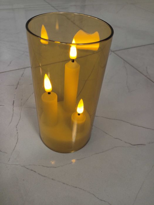 LED свещи 3 в 1, LED коледни свещи, украса за празник, 2 модела