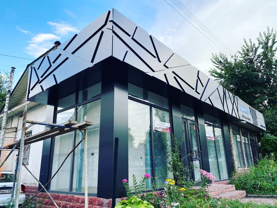 Алюкобонд установка монтаж алюкабонд демонтаж фасад парапед ...