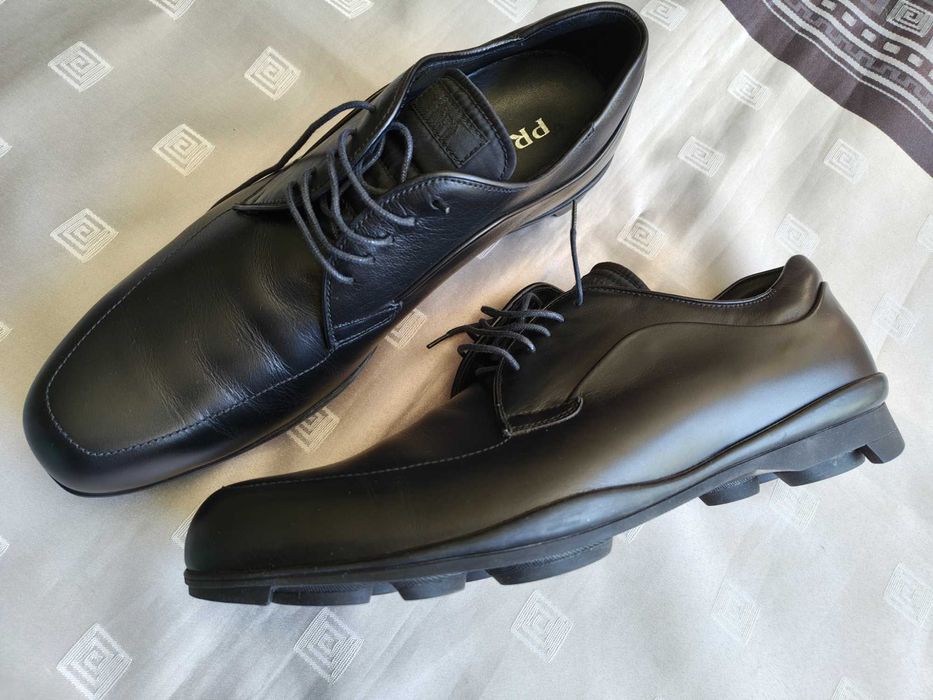 Мъжки Обувки Prada Linea Rossa Leather & Mesh Hybrid Derby (Размер 43) код 2E 1261 9