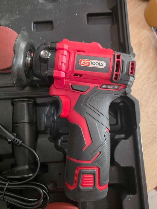 KS Tools 515.4760F Mașină de lustruit cu baterie 12V cu accesorii