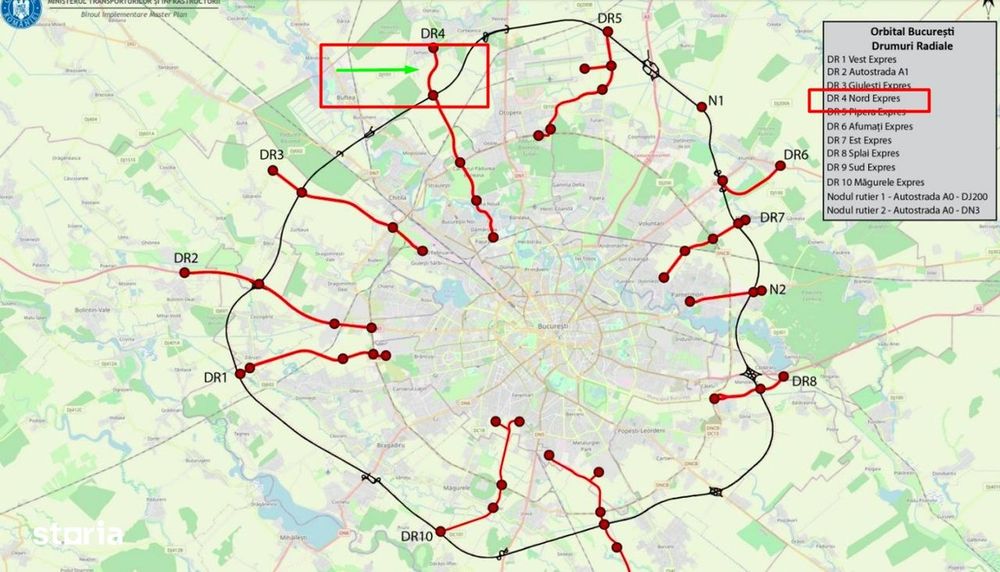 Teren intravilan 16 Ha, tangent DR4, acces dublu la asfalt