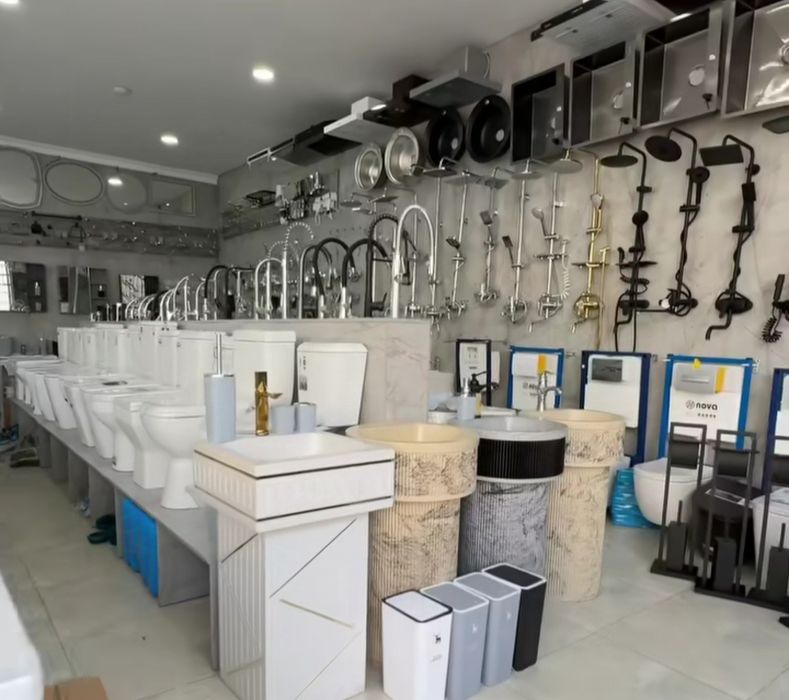 Ванна унитаз душ кабина установка киламиз