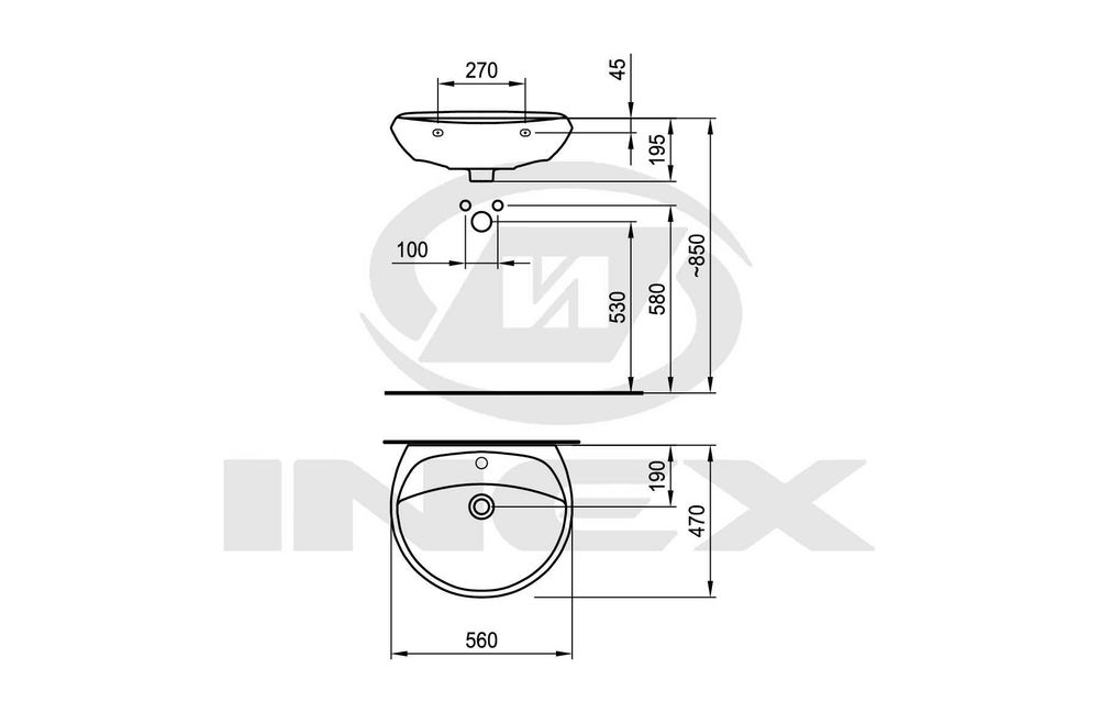 Мивка за баня Classic-56