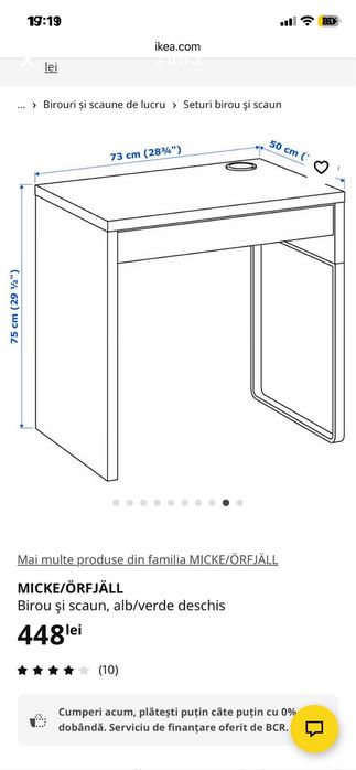 Vand birou + scaun ikea