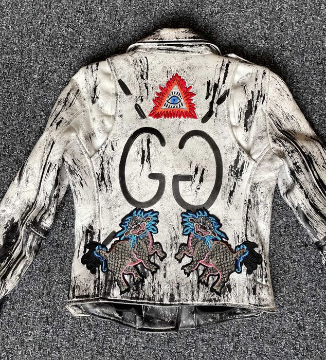 Естествена кожа яке Gucci