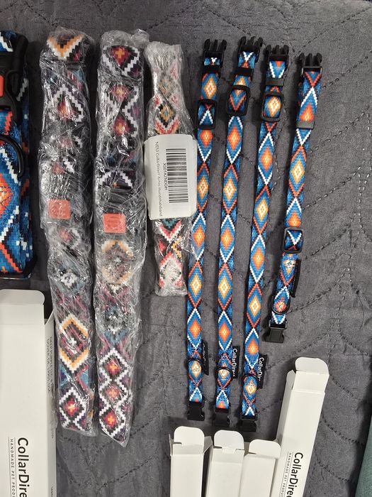 Zgarda pentru caini, ajustabila, cu imprimeuri unice, multicolor, Sefe