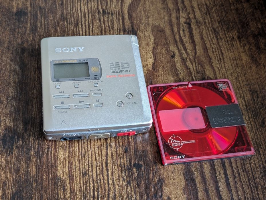 Sony MZ-R55 MiniDisc Walkman - Model de Colecţie - Testat - funcțional