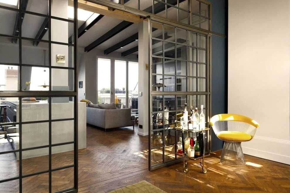 Перегородки и двери в стиле loft