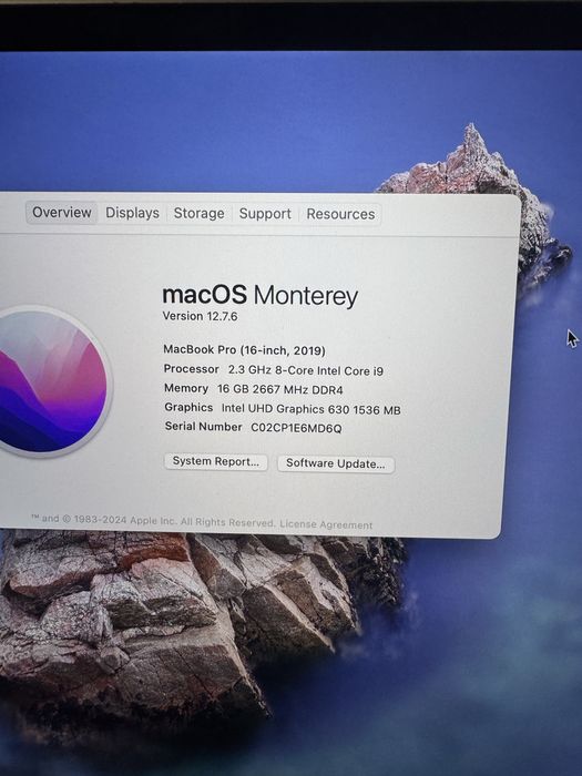 Macbook pro 16 2019