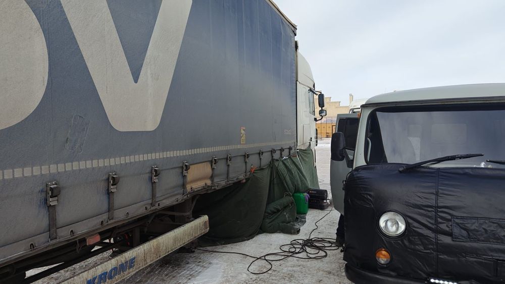 отогрев грузовых автомобилей