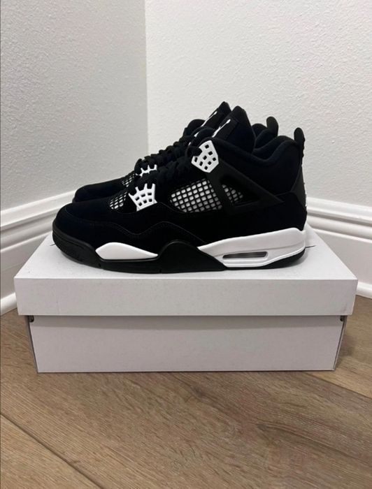 Jordan 4 White Thunder 42,43 Negru, Noi in Cutie, Livrare Rapida