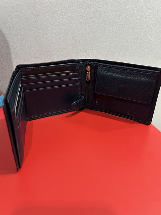 МЪЖКО ПОРТМОНЕ GRANDE от естествена кожа - Тъмно синьо