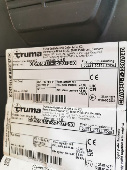 Truma combi 6 d +E комби печка+бойлер за кемпер и Каравана!