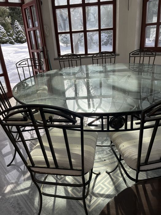 Кованный набор стол со стульями