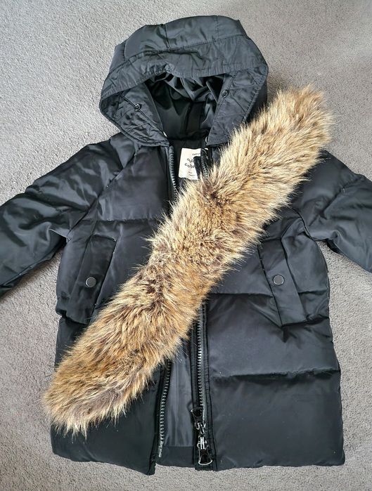 Geaca Zara gluga  blana  110/116