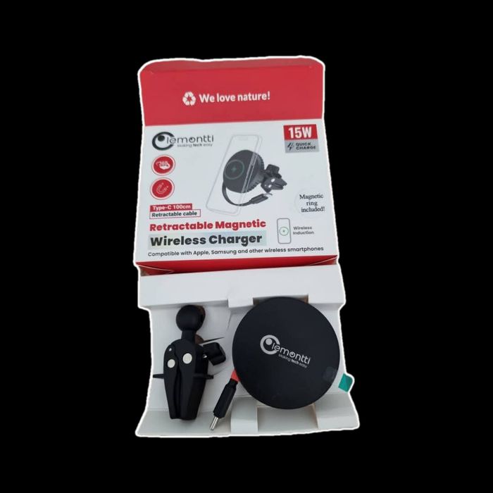 Suport telefon magnetic auto cu inccrcare wireless 15W