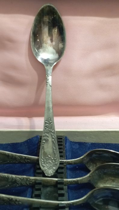 Ложки мельхиоровые, посеребреные, в патине, новые.десертные