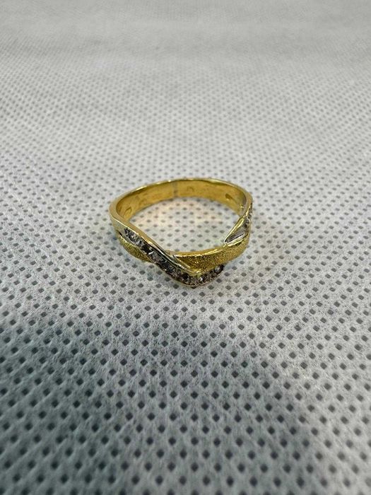 (Ag41) Inel aur, 18K B5857 - Certificat de garanție!