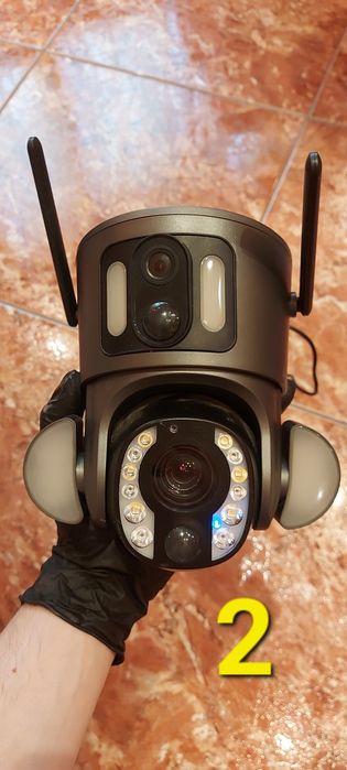 2 x Wifi 4k 8mp Camera Supraveghere LS Vision 20x zoom cu incarcare solara