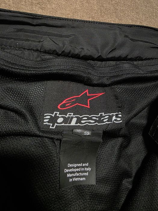 Pantaloni moto Alpinestars piele marimea 52