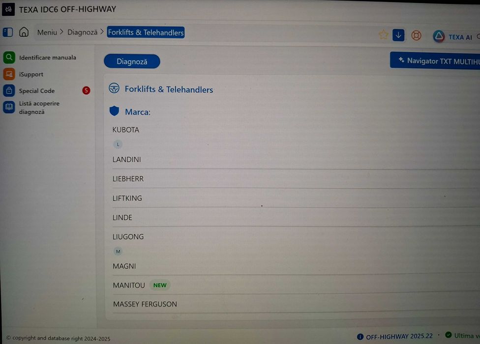 Diagnoza tester TEXA MULTIHUB autoturisme, camioane, utilaje, remorci