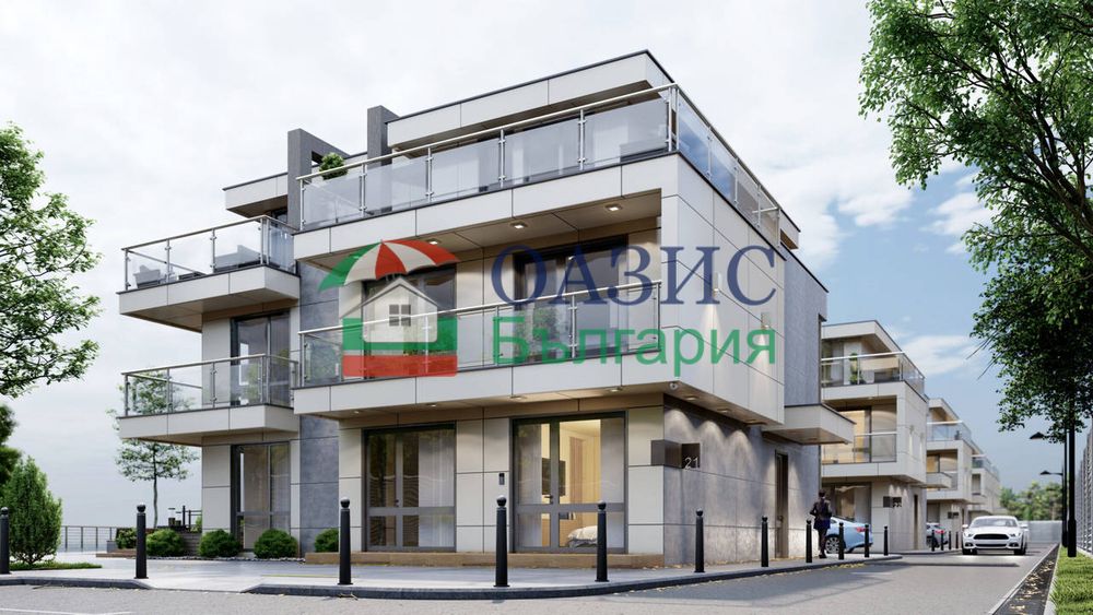 Студио на първа линия море – нов комплекс "Бургас Бей", между Поморие и Сарафово, 47.1 кв. м,