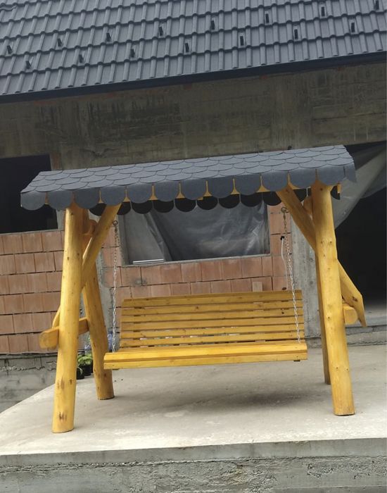 Balansoar din lemn masiv / leagan rustic