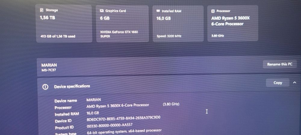 Vând  gtx 1660 super