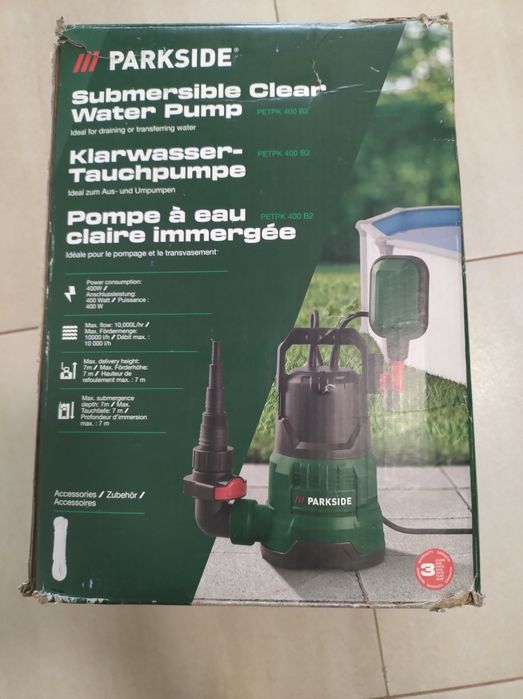 Pompa submersibila pentru apa curata Parkside NOUA 400 W