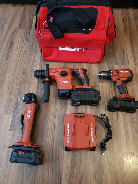 Hilti nuron,set trei piese,flex,rotopercutor și filetantă.