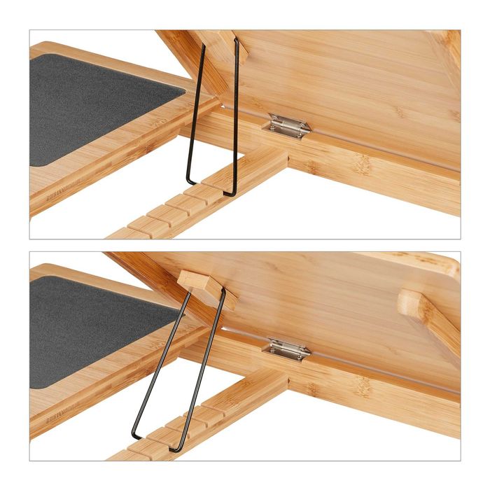 Masa pentru laptop bambus pliabila rabatabila sertar si suport mouse