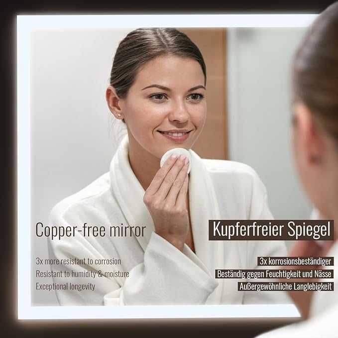 Aquamarin® LED осветени огледала за баня - 80 x 60 cm