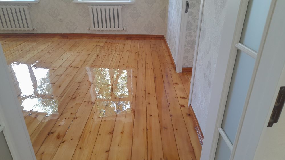 Шлифовка пол паркет палубни пол реставрация