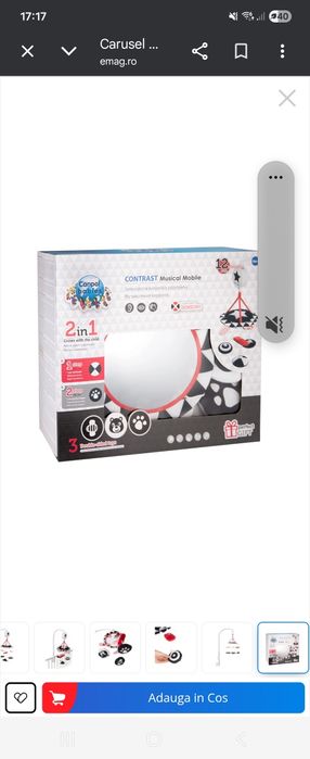 Carusel muzical „Sensory Toys“, Canpol babies NOU