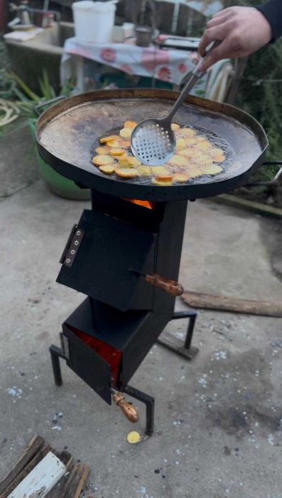 Sobiță rachetă 150x 150x 5mm-ideală pentru gătit afară, ceaun și plită