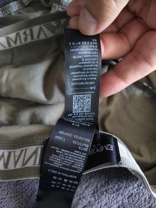 Emporio Armani set 3 chiloți bărbătești negru-negru-verde masliniu marimea S noi originali