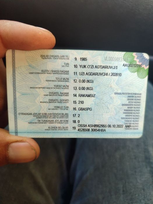 Kamaz yevro 1 sotiladi