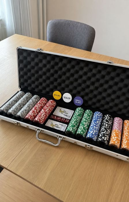 Set complet de poker Texas Hold’em de 500 jetoane