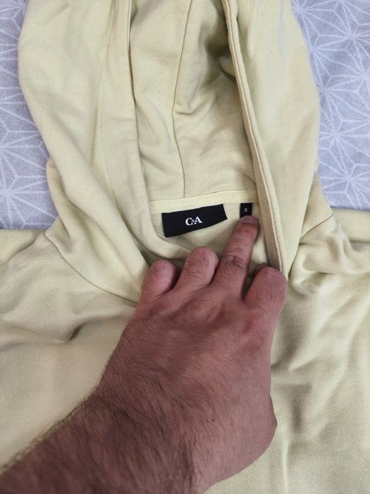 Hanorac C&A S crem/bej, hoodie casual cu glugă, stare foarte bună