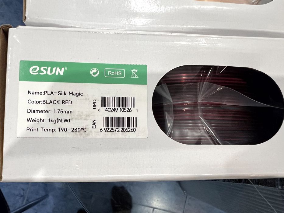 Filament Филамент ESUN PLA Silk (одна, двух, трех цветный, светящийся)