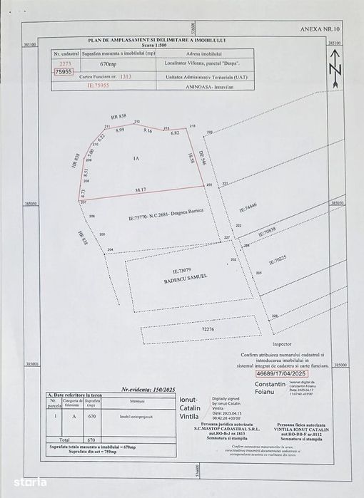 Viforata Dâmbovița,  vânzare  teren intravilan