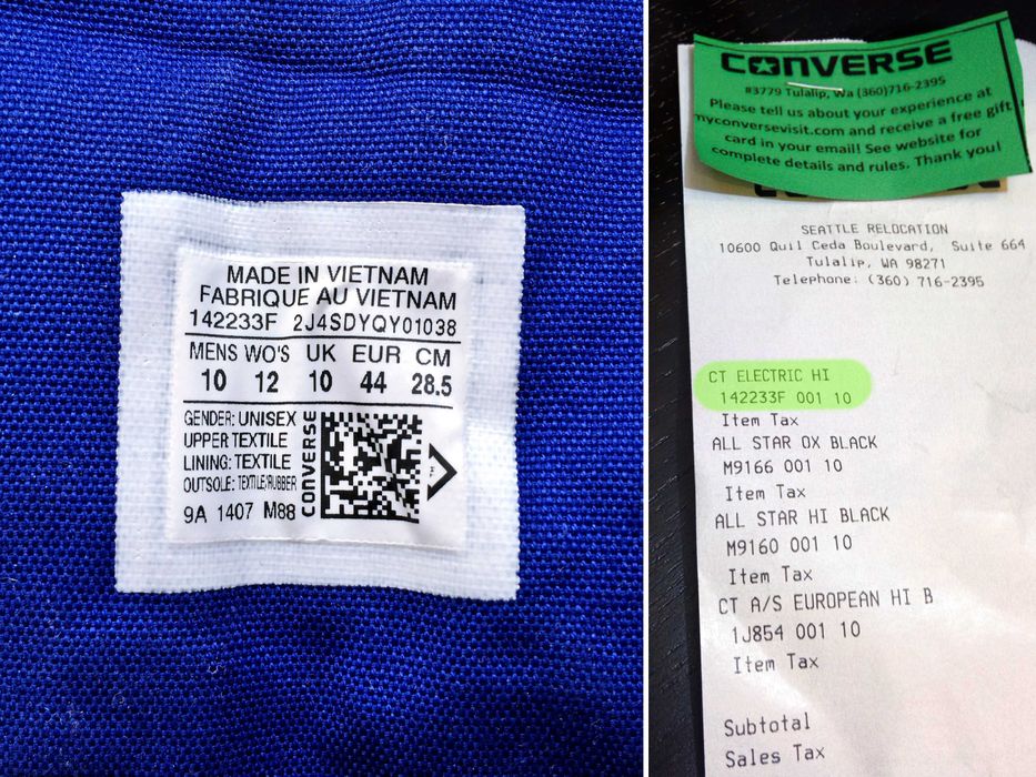 DEADSTOCK CONVERSE® Chuck Taylor A/S ELECTRIC Hi — 10 D (28.5)