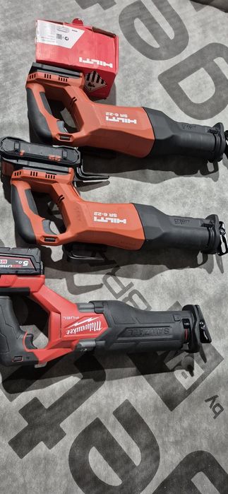 Hilti, Milwaukee ferestrău sabie pe acumulator