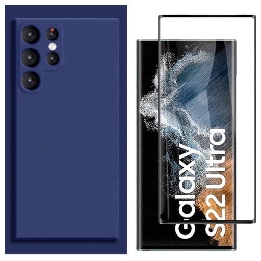 Samsung S22/S23/S24/S25/S26 Ultra Husa Silicon Alcantara +Folie Sticla
