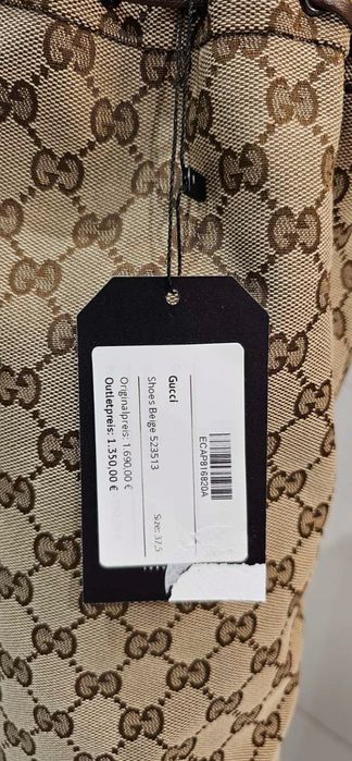 Gucci ,чизми-ботуши,естествена кожа /канвас,н.38