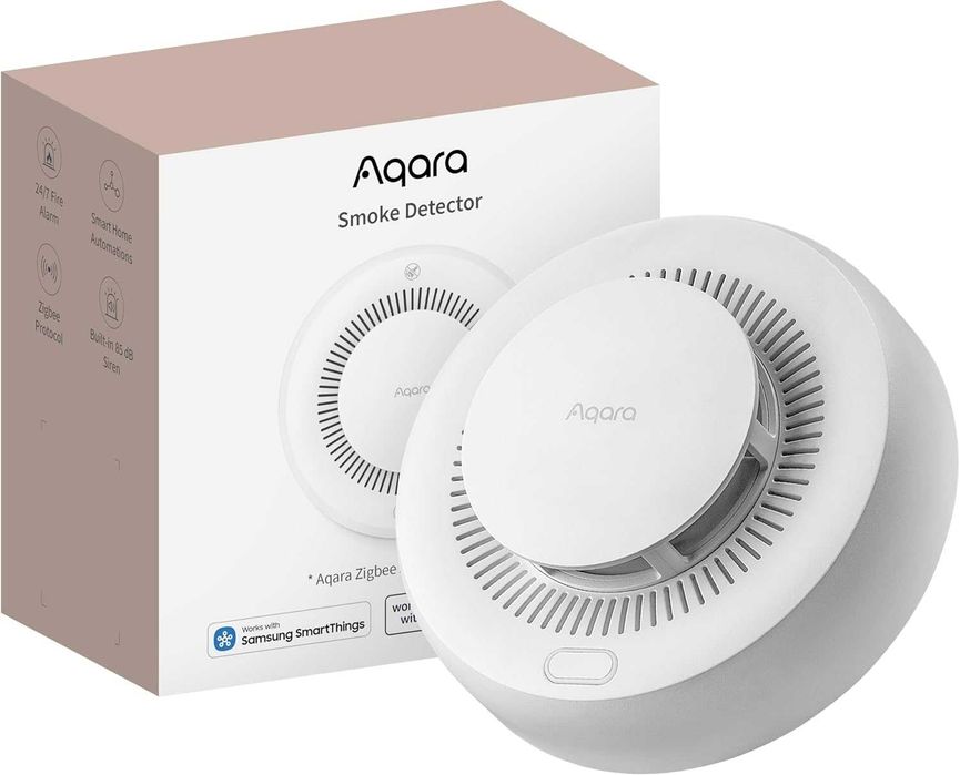 Смарт димен датчик Aqara Smoke Detector (Zigbee) - 10 г. батерия
