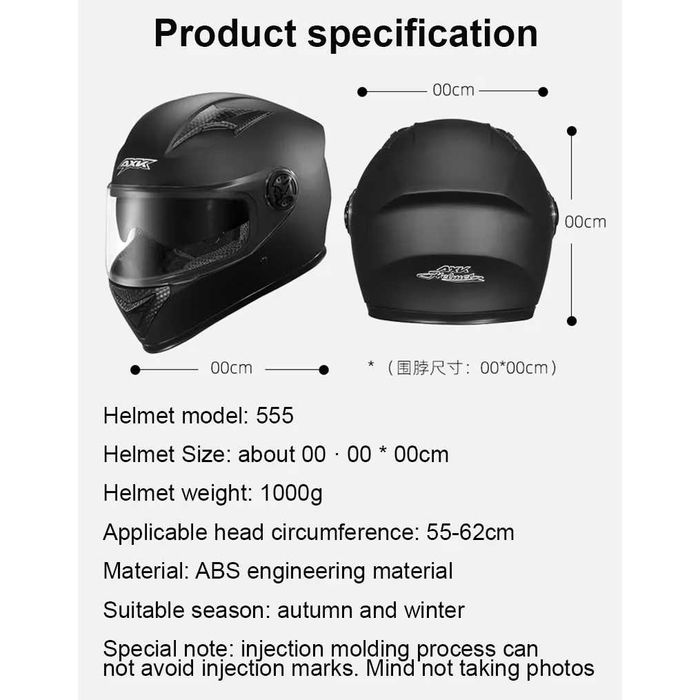 Casca moto, Dussdote, Protectie UV, Lentile duble, HD anti-ceata